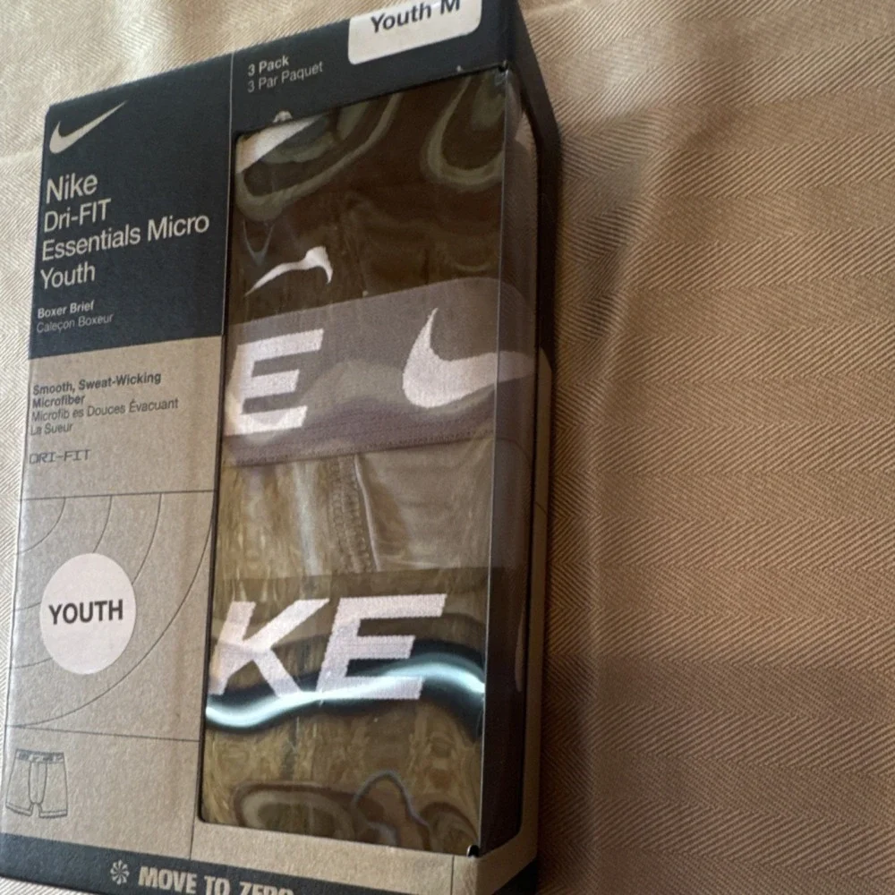 Youth Nike Dri-Fit Essential Micro Boxer Briefs 3 Pack Sz Youth Medium NIB